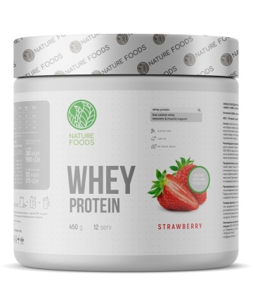 Детальное фото Nature Foods Whey (450 гр) Клубника