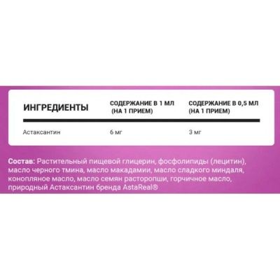 Детальное фото Liposomal Astaxanthin 6 mg (50 мл)