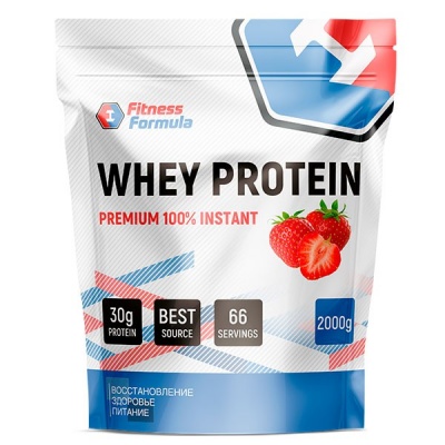 Детальное фото Fitness Formula 100% Whey Protein Premium (2000 гр) Клубника