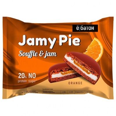Детальное фото Ё-батон Jamy Pie Souffle and Jam (60 гр) Апельсин