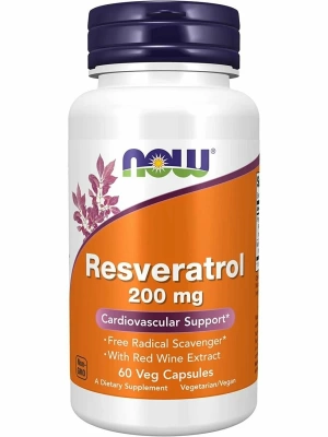 Детальное фото NOW Resveratrol 200 mg (60 вег. капс)