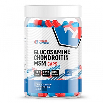 Анонс фото fitness formula glucosamine & chondroitin & msm (120 капс)
