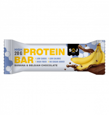 Детальное фото SOJ Protein Bar (50 гр) Банан в молочном шоколаде