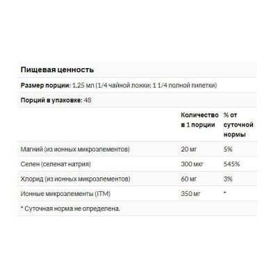 Детальное фото Trace Ionic Selenium 300 mcg (59 мл)