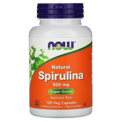 Детальное фото NOW Natural Spirulina 500 mg (120 вег. капс)