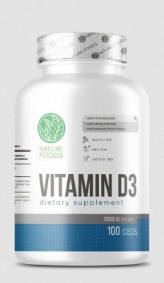 Детальное фото Nature Foods Vitamin D3 10000 IU (100 капс)