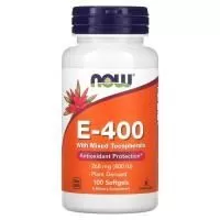 Анонс фото now e-400 iu with mixed tocopherols (100 гел. капс)