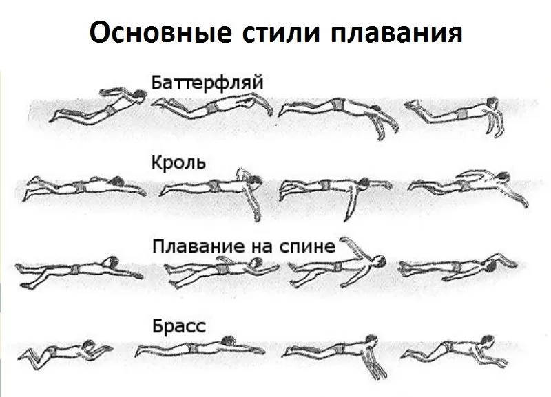 Стили плавания: кроль